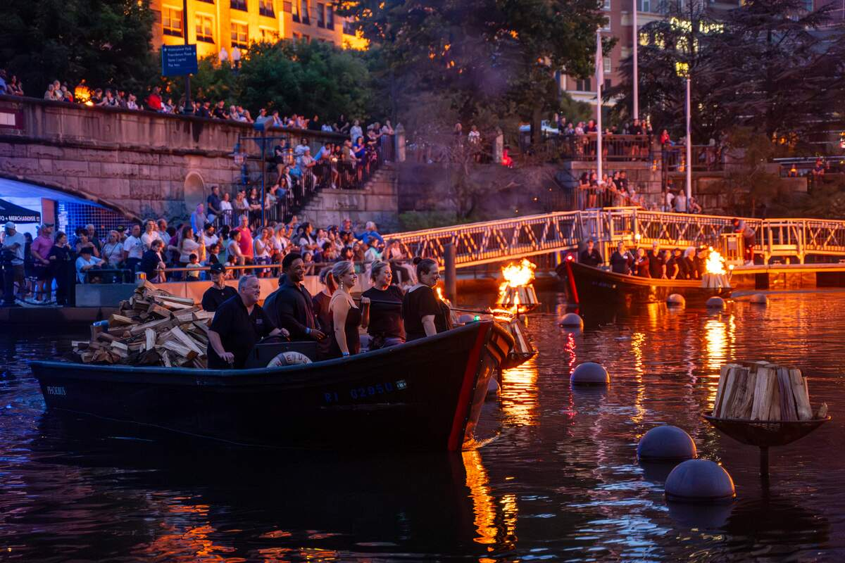 WaterFire event in Providence, Rhode Island featuring a unique riverfront art installation and cultural attraction