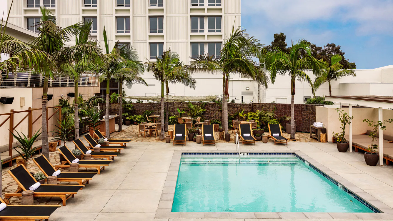 Rooftop pool at Hotel June Los Angeles, an affordable boutique hotel near LAX
