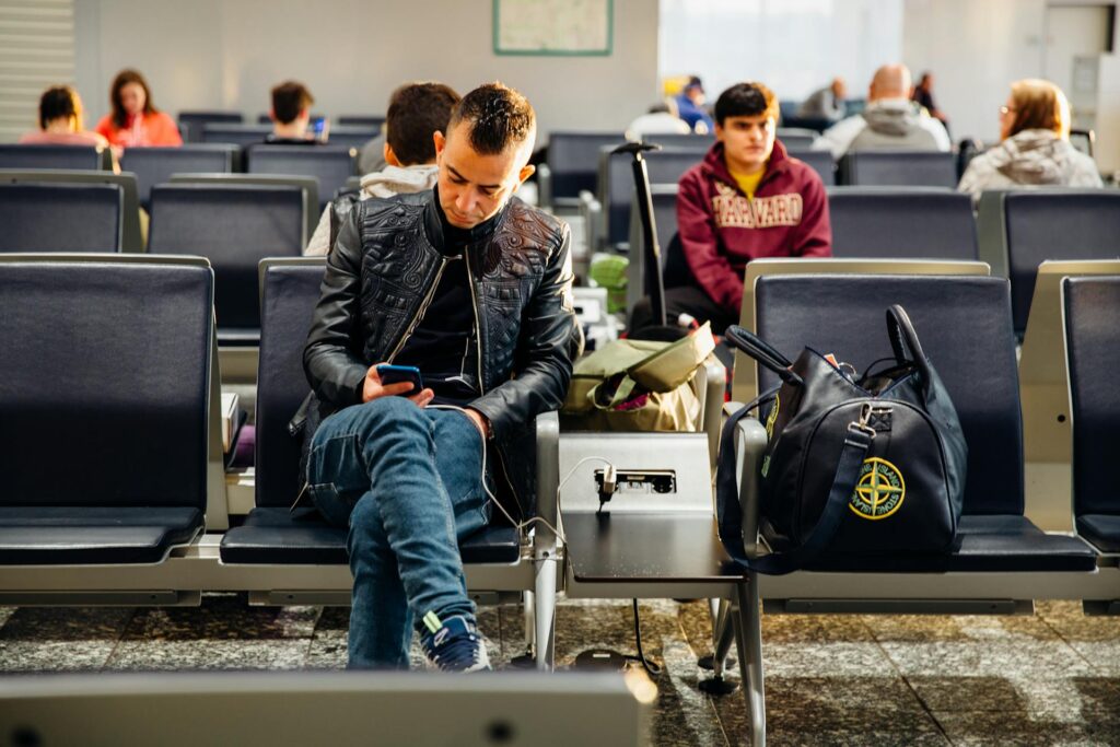 man in airport